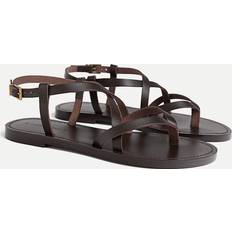Stradivarius Platta Sandaler Med Remmar Läder - Brun