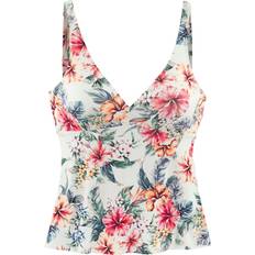 Beige Tankinier Lascana Tankini-overdel - Creme/Lysegrøn/Rød