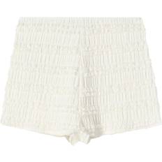 Bershka Shorts Bershka Strukturerade Shorts Med Volanger - Vit