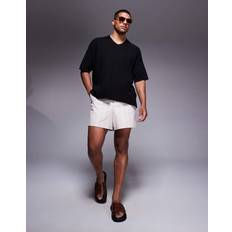 Oversize Polo Shirts ADPT Oversized Knitted Split Neck Polo - Black
