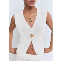 Dame - Hvid Veste Mango Vest Paloma - Hvid