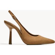 Bershka Shoes Bershka Heeled Slingbacks - Tan