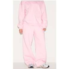 PrettyLittleThing Petite Wide Leg Joggers - Pink