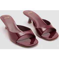 Mango Slippers & Sandals Mango Open Back Kitten Heel Sandals - Cherry Red