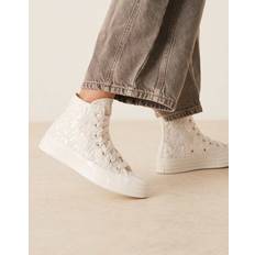 Converse Chuck 70 Hi Sneakers i Blondestof - Hvide