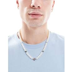 Jack & Jones Pärlhalsband Med Smiley Vit