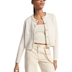 Natur Koftor Michael Kors MK Wool Cardigan - Natural