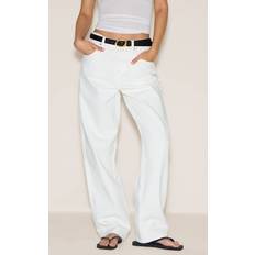 PrettyLittleThing High Waist Boyfriend Jeans - White
