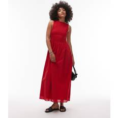 Boat Neck Dresses & Other Stories Boat Neck Maxi Dress With Smocked Bodice Red