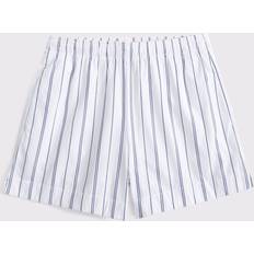 Abercrombie & Fitch Byxor & Shorts Abercrombie & Fitch Blårandiga Shorts Med Knytning I Midjan Av Poplin