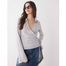 Weekday Shirts Weekday Structured Wrap Shirt - Grey
