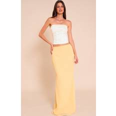Yellow Skirts PrettyLittleThing Chiffon Maxi Skirt - Lemon