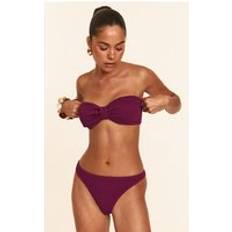 Purple Bikini Bottoms PrettyLittleThing Crinkle Tanga Bikini Bottoms - Purple