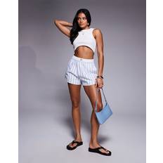Stripe Boxer Waistband Woven Shorts - Blue