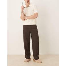 Abercrombie & Fitch Trousers Abercrombie & Fitch Baggy Pinstripe Trouser Brown