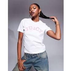 Juicy Couture Clothing Juicy Couture Collegiatelogo Girlfriend T-shirt - White