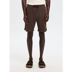 Brown co ord Selected Homme Co-Ord Waffle Shorts - Brown