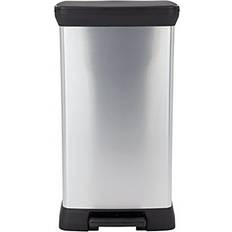 Curver 50 Litre Deco Pedal Bin Silver