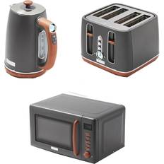 Haden Grey Kettles Haden Dorchester Kettle Toaster Microwave Grey