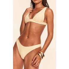 Yellow Bikinis PrettyLittleThing Boomerang Tanga Bikini Bottoms - Yellow