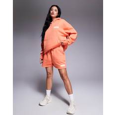 Yellow Shorts Kaiia Puff Printed Logo Sweat Shorts Co-Ord - Orange/Yellow