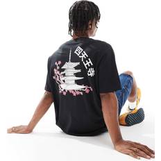Oversize T-shirts Only & Sons Sort Oversized T-shirt Med Tempelprint