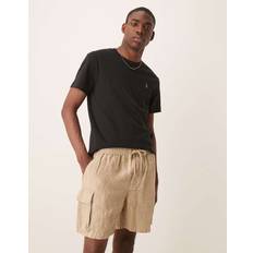 Gant Linne Kläder Gant Regular Fit Linen Cargo DS Shorts - Beige