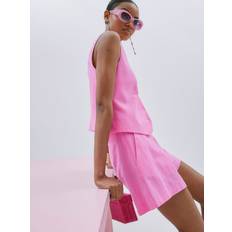 River Island Structured Belted Shorts - Pink