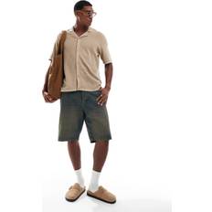Jack & Jones Green Shorts Jack & Jones Alex Baggy Fit Denim Short Green Cast Denim Wash - Blue