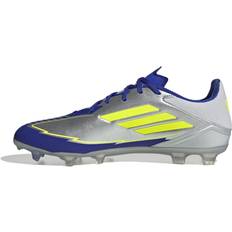Adidas Fotbollsskor på rea adidas F50 League Fg Messi Firm Multi-Ground Football Shoes - Silver Metallic/Solar Yellow/Lucid Blue