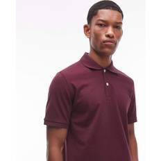 Arket Polo Shirts Arket Pique Jersey Short Sleeve Polo Shirt - Burgundy