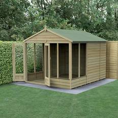 Forest Garden 10' x 8' 4Life 25yr Guarantee Double Door Apex Summer House 3.01m x 2.61m (Building Area )