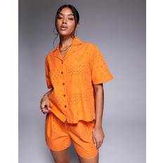 Orange - Oxfordskjortor River Island Broderad Skjorta Del Av Set - Orange
