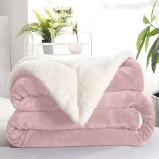 Kaylie Soft Sherpa Fleece Fur Thick Dual Sided Reversible Blanket Throw 200cm x 240cm -