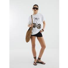 Leopard Print Bow Cherry T-Shirt