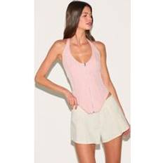 Rosa Korsetter PrettyLittleThing Boned Dip Hem Corset - Pale Pink