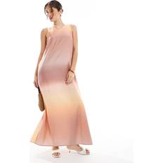 Vero Moda Sleeveless Drapey Maxi Dress - Pink/Orange