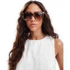 Oversized Chunky Solbriller - Brune
