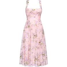 House of CB Minerva Floral Chiffon Sundress - Pink