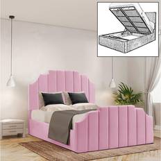 Canora Grey Bilen Upholstered Storage - Pink Small Double Frame Bed