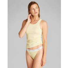 Calvin Klein Yellow Knickers Calvin Klein Modal Rib Thong Soft Yellow
