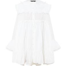 Sweet Pea Mini Shirt Dress - White