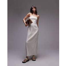 Topshop Bandeau Midi In Natural - Neutral