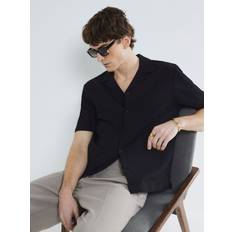 River Island Oxford Shirts River Island Black Short Sleeve Shirt - Black