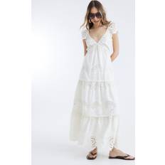 Midi Dresses - White River Island broderie midi dress in cream-White