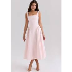 House of CB Dorothy Stretch Cotton Midi Sundress - Rose Pink