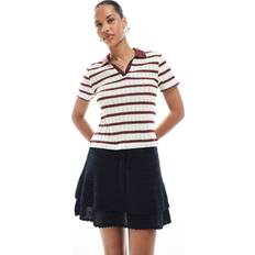 Wrap-Around Skirts Stradivarius Knit Mini Skirt - Navy Blue