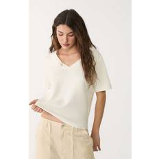 Naturvit Kraftig T-Shirt Med Regular Fit - Vit