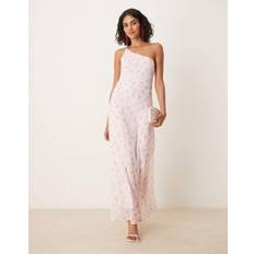 Pink Kjoler Vila Vistella S/L One Shoulder Maxi - Ballerina