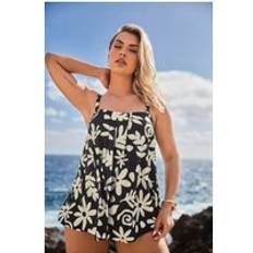 Tankinis Yours Haut De Tankini Plissé Floral - Black